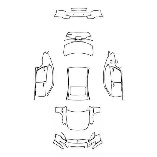 Pre-Cut PPF Maserati Quattroporte Quattroporte S Base 2016 - PPF-Kits