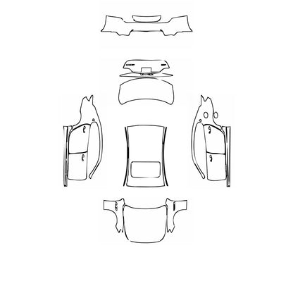 Pre-Cut PPF Maserati Quattroporte Quattroporte S Q4 GranLusso 2020 - PPF-Kits