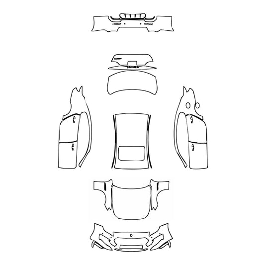 Pre-Cut PPF Maserati Quattroporte Quattroporte Trofeo 2023 - PPF-Kits