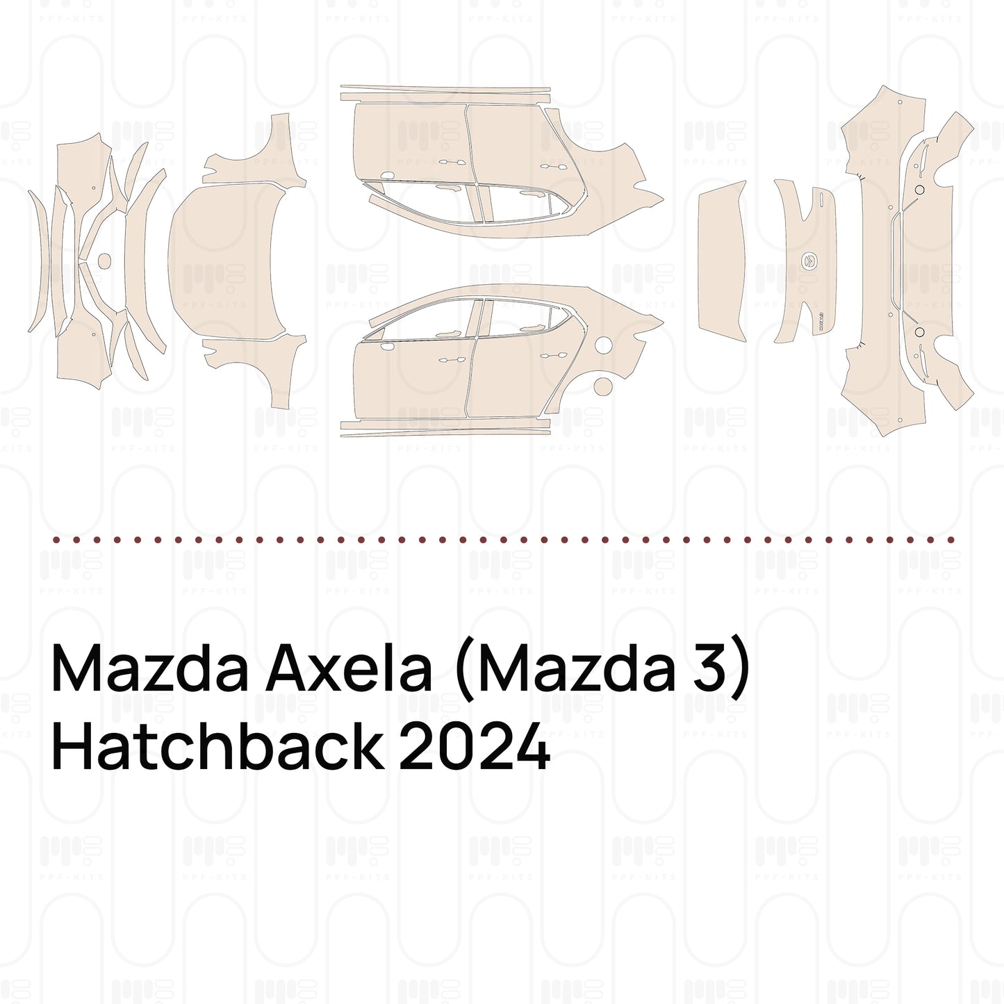 Pre-Cut PPF Mazda Axela (Mazda 3) Hatchback 2024