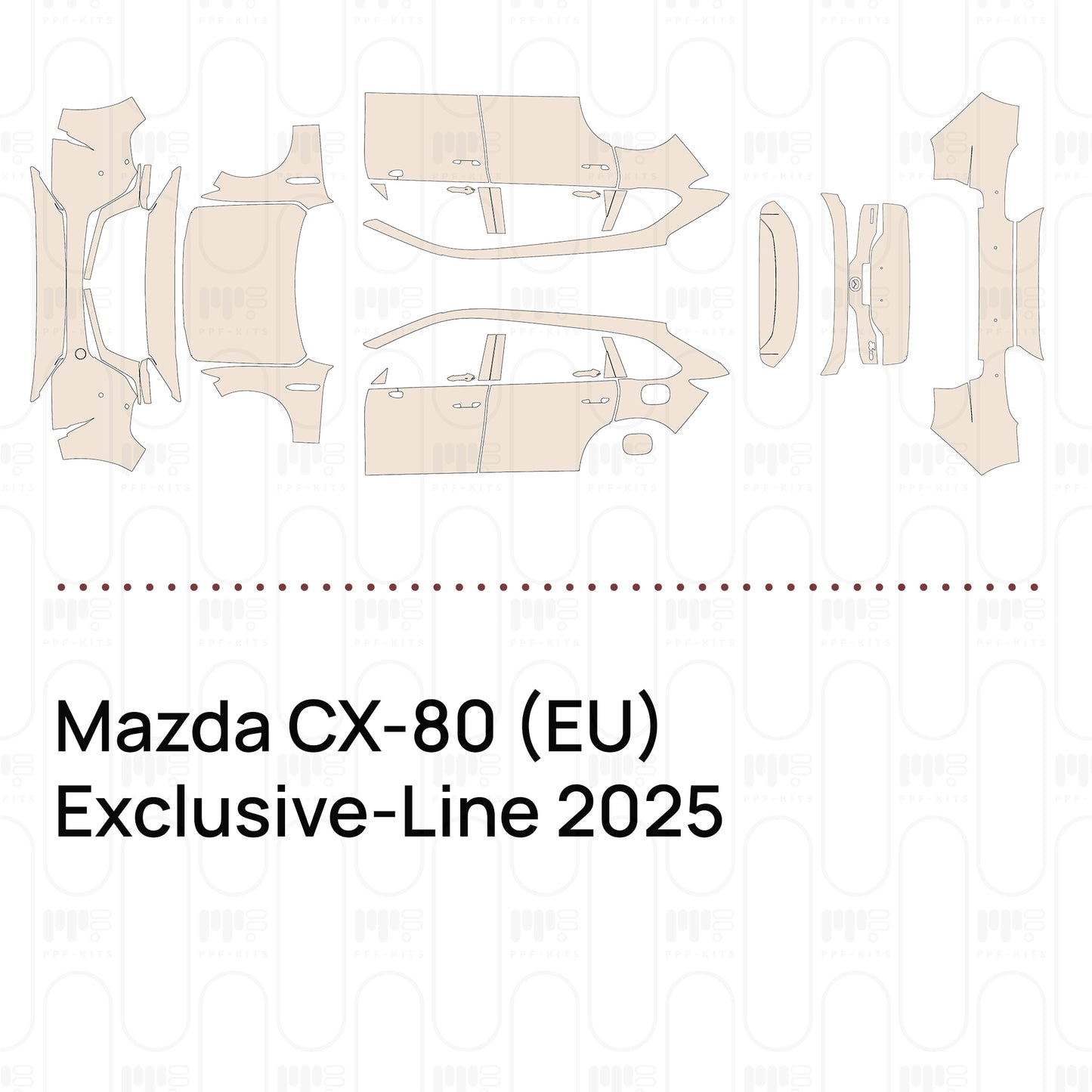 Pre-Cut PPF Mazda CX-80 (EU) Exclusive-Line 2025