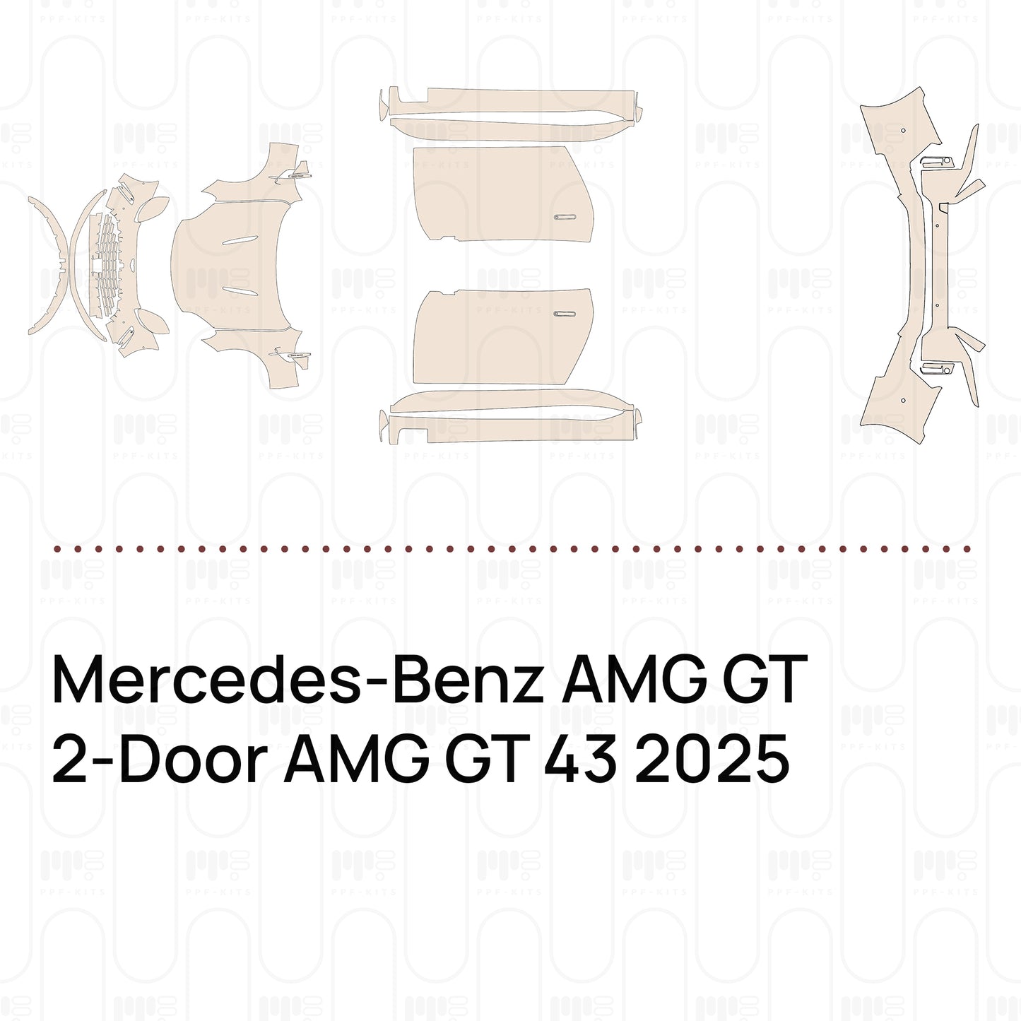 Pre-Cut PPF Mercedes-Benz AMG GT 2-Door AMG GT 43 2025