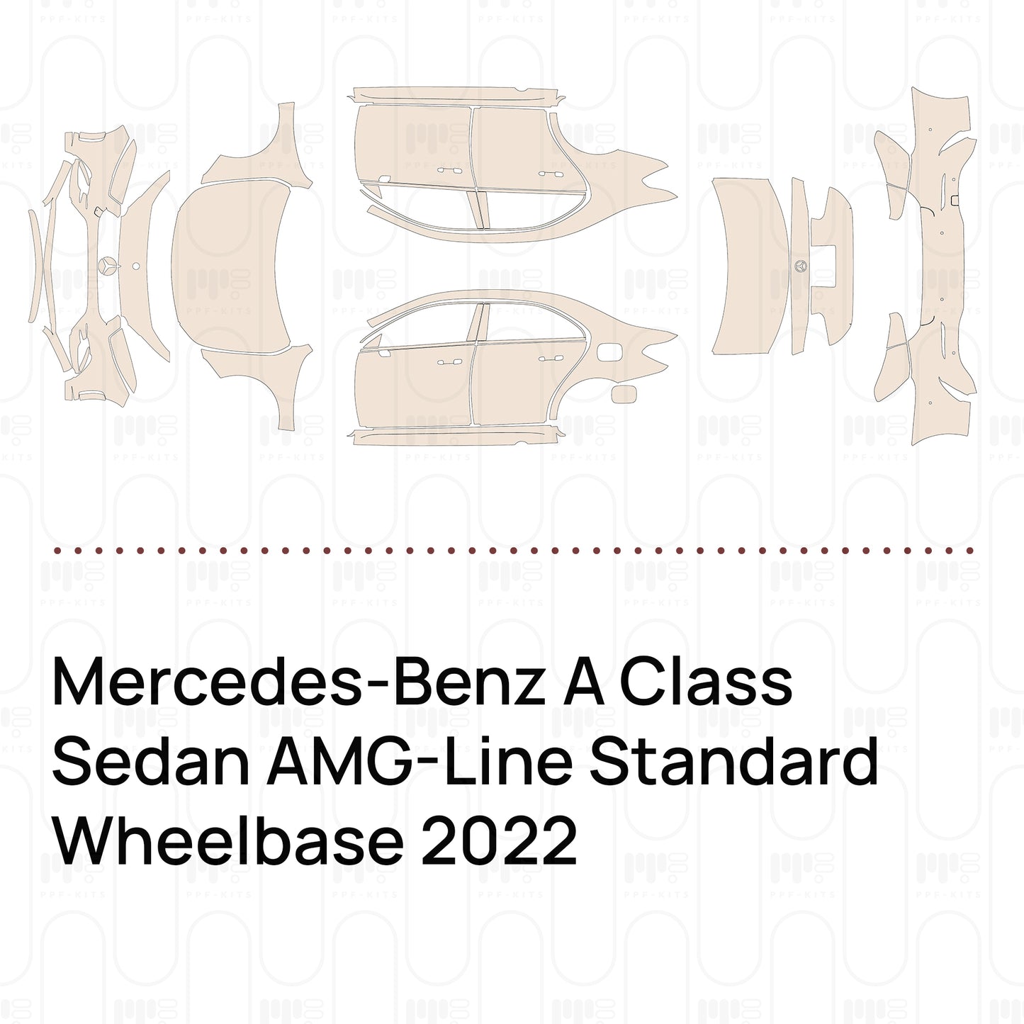 Pre-Cut PPF Mercedes-Benz A Class Sedan AMG-Line Standard Wheelbase 2022