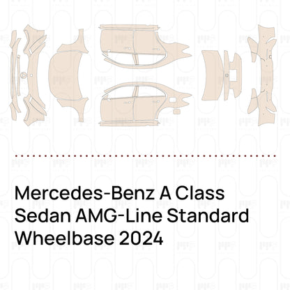 Pre-Cut PPF Mercedes-Benz A Class Sedan AMG-Line Standard Wheelbase 2024