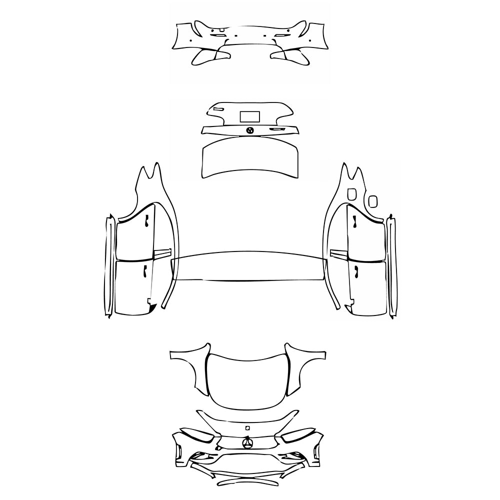 Pre-Cut PPF Mercedes-Benz A Class Sedan AMG Line Extended Wheelbase (Chinese only) 2019 - PPF-Kits