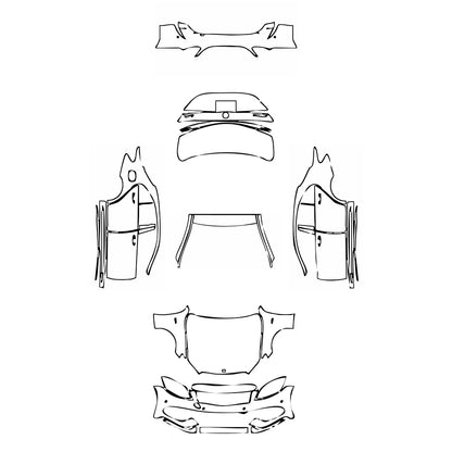 Pre-Cut PPF Mercedes-Benz C Class Sedan AMG C43 2018 - PPF-Kits