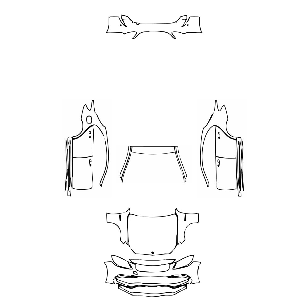 Pre-Cut PPF Mercedes-Benz C Class Sedan AMG C63 S 2016 - PPF-Kits