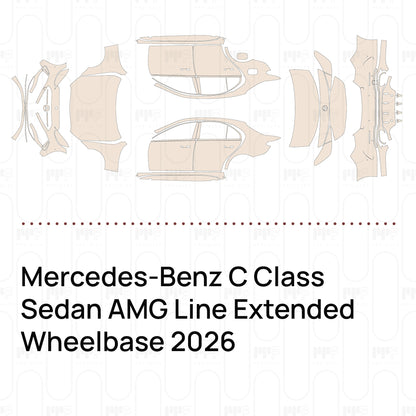 Pre-Cut PPF Mercedes-Benz C Class Sedan AMG Line Extended Wheelbase 2026