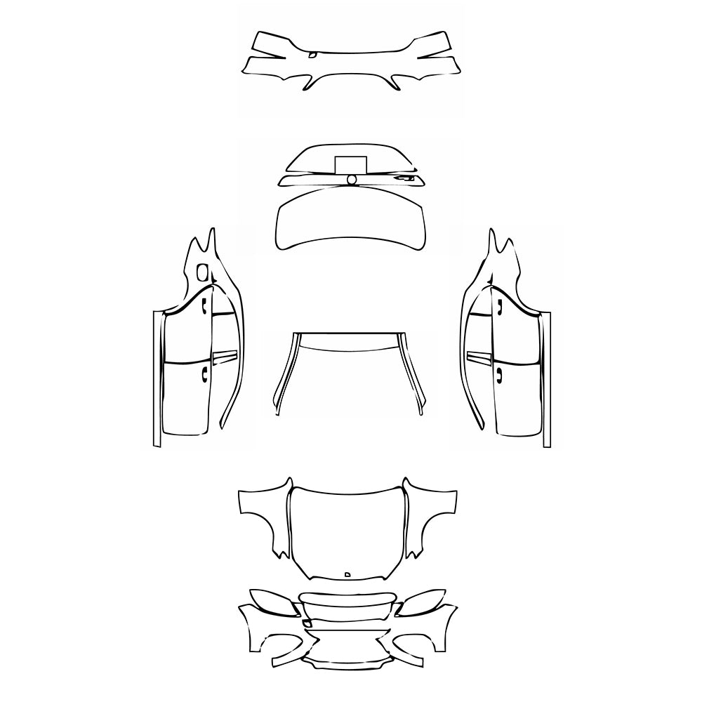 Pre-Cut PPF Mercedes-Benz C Class Sedan Base Extended Wheelbase 2018 - PPF-Kits