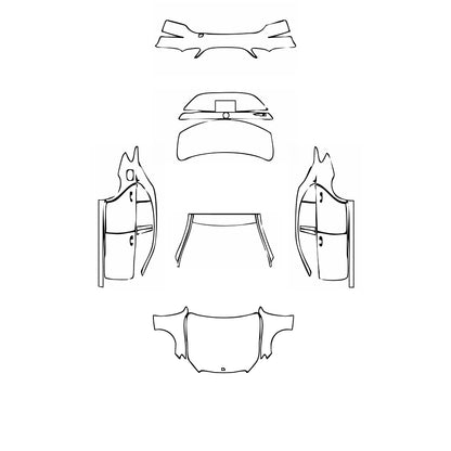 Pre-Cut PPF Mercedes-Benz C Class Sedan Base Extended Wheelbase 2021 - PPF-Kits