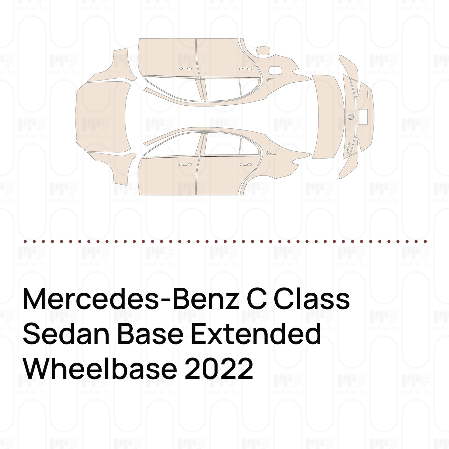 Pre-Cut PPF Mercedes-Benz C Class Sedan Base Extended Wheelbase 2022
