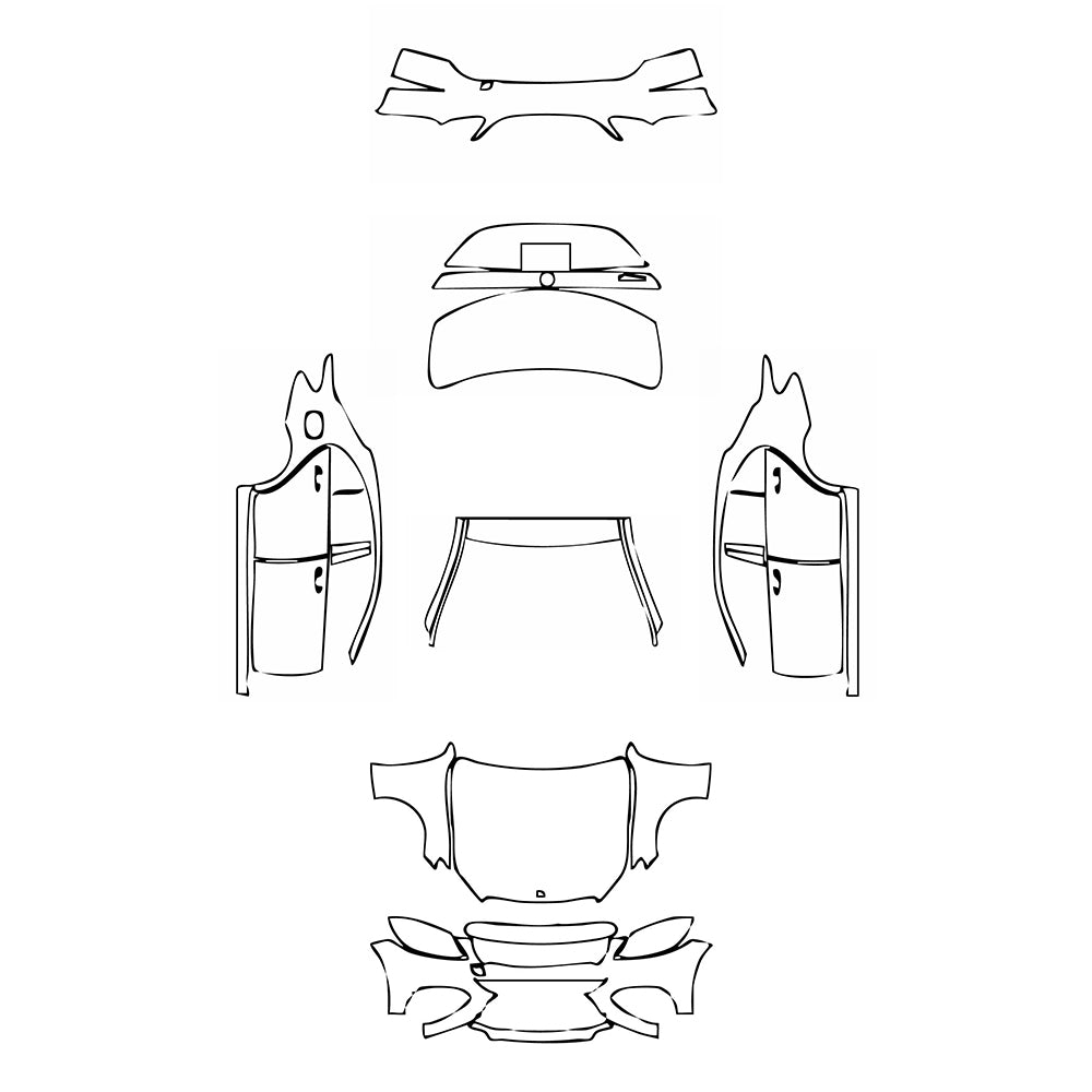 Pre-Cut PPF Mercedes-Benz C Class Sedan Base Standard Wheelbase 2017 - PPF-Kits