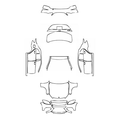 Pre-Cut PPF Mercedes-Benz C Class Sedan Base Standard Wheelbase 2017 - PPF-Kits