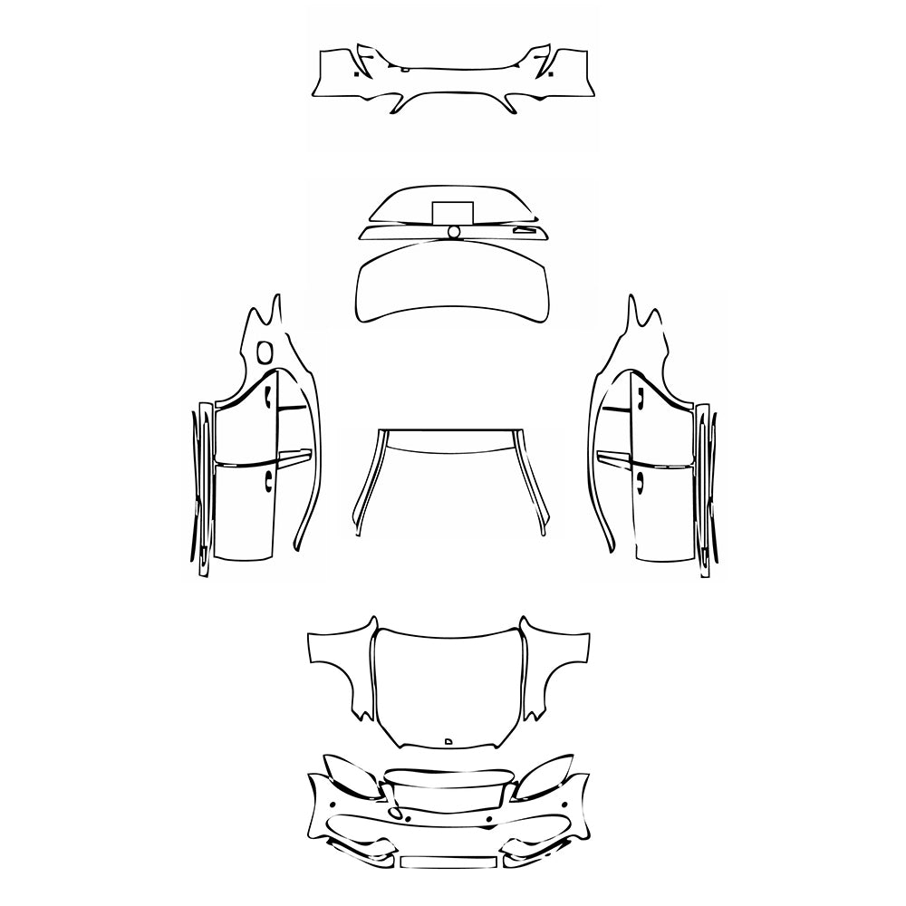 Pre-Cut PPF Mercedes-Benz C Class Sedan Sport Standard Wheelbase 2015 - PPF-Kits