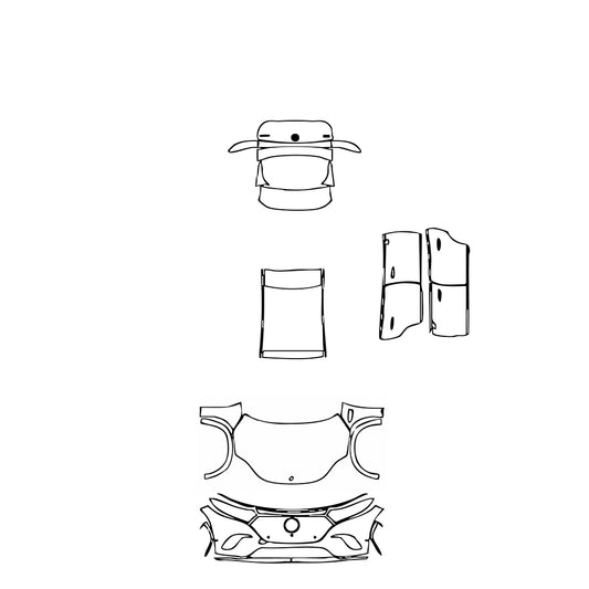 Pre-Cut PPF Mercedes-Benz EQS SUV 450 4MATIC 2025 - PPF-Kits