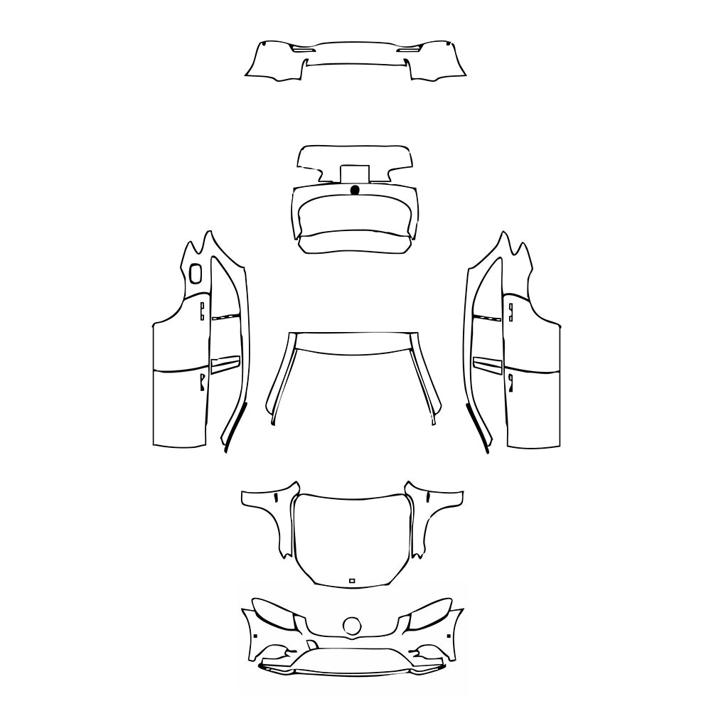 Pre-Cut PPF Mercedes-Benz GLC SUV AMG GLC43 2018 - PPF-Kits