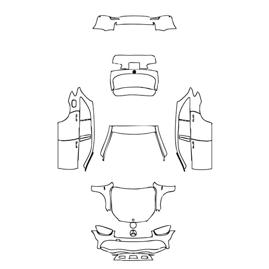 Pre-Cut PPF Mercedes-Benz GLC SUV AMG GLC43 2021 - PPF-Kits