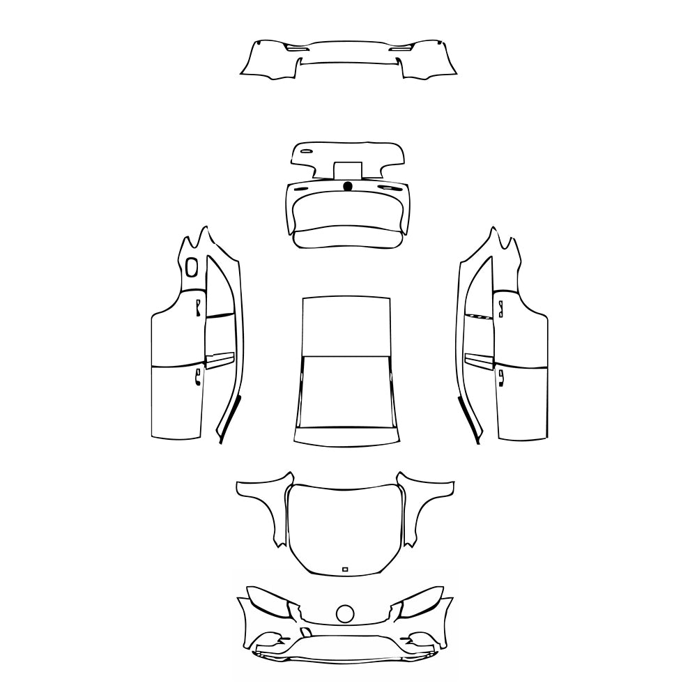Pre-Cut PPF Mercedes-Benz GLC SUV Extended Wheelbase (GLC L) AMG Line 2018 - PPF-Kits