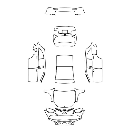 Pre-Cut PPF Mercedes-Benz GLC SUV Extended Wheelbase (GLC L) AMG Line 2022 - PPF-Kits
