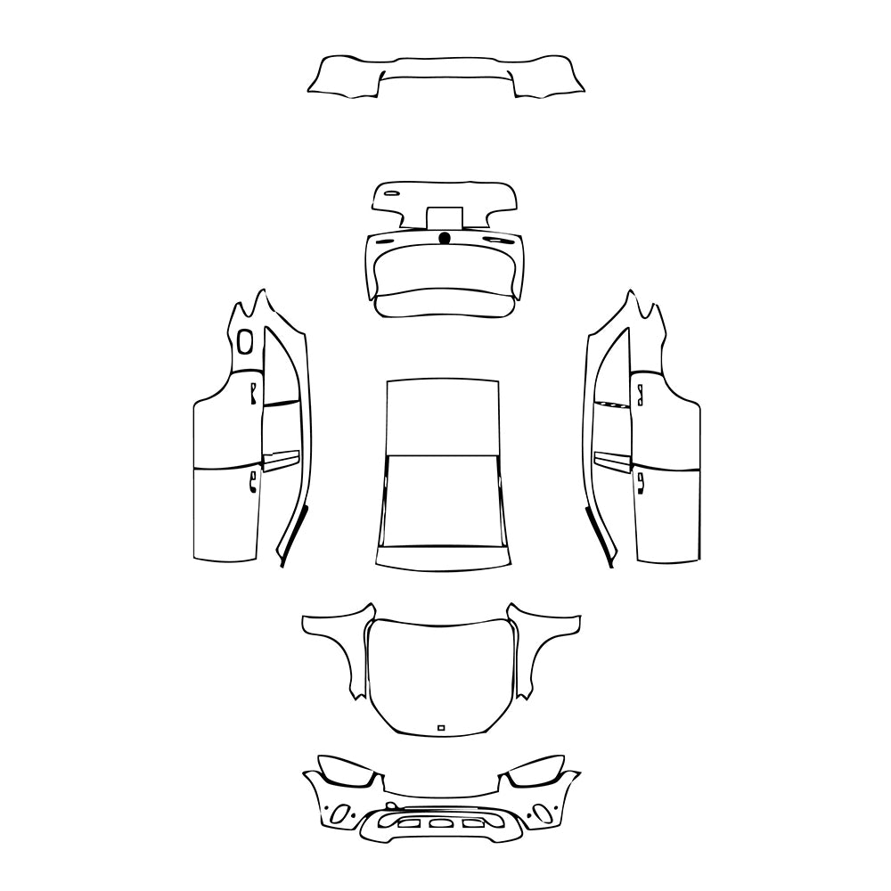 Pre-Cut PPF Mercedes-Benz GLC SUV Extended Wheelbase (GLC L) Base 2020 - PPF-Kits