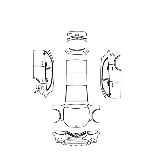 Pre-Cut PPF Mercedes-Benz GLC SUV Extended Wheelbase (GLC L) Base 2023 - PPF-Kits