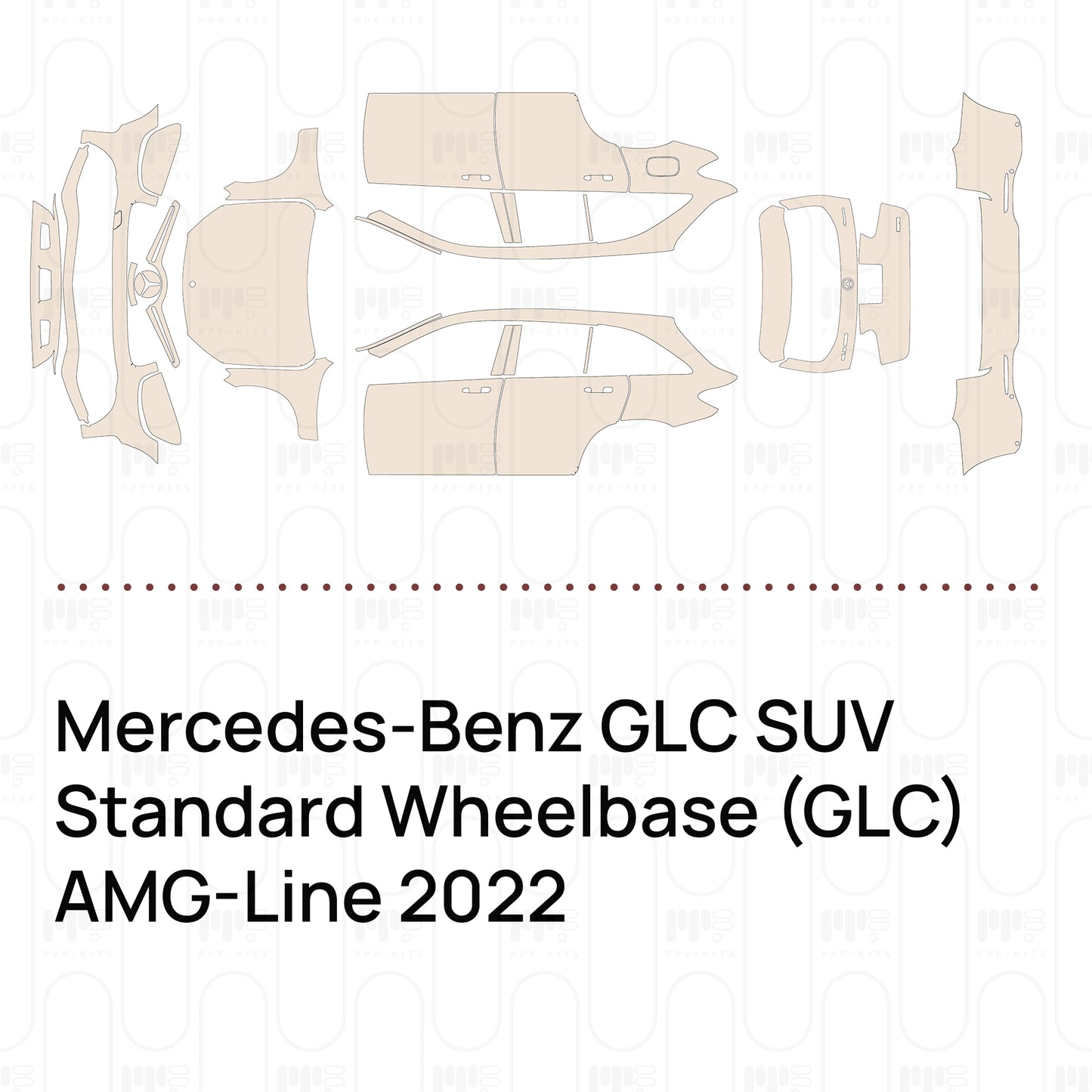 Pre-Cut PPF Mercedes-Benz GLC SUV Standard Wheelbase (GLC) AMG-Line 2022