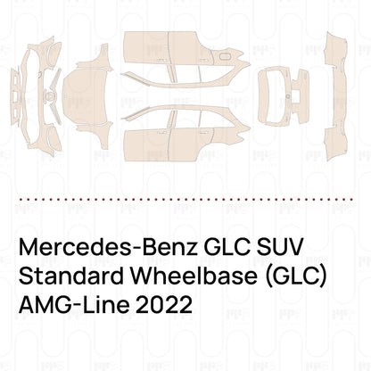 Pre-Cut PPF Mercedes-Benz GLC SUV Standard Wheelbase (GLC) AMG-Line 2022