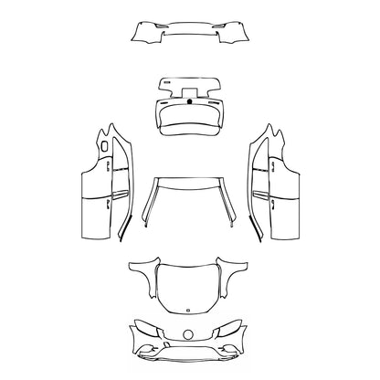 Pre-Cut PPF Mercedes-Benz GLC SUV Standard Wheelbase (GLC) AMG Line 2018 - PPF-Kits