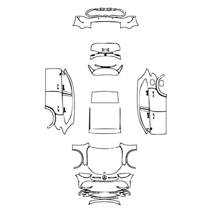 Pre-Cut PPF Mercedes-Benz GLC SUV Standard Wheelbase (GLC) AMG Line 2024 - PPF-Kits