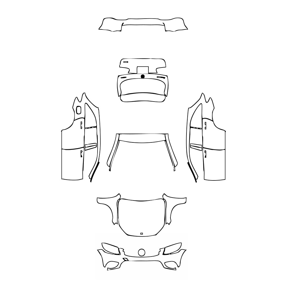 Pre-Cut PPF Mercedes-Benz GLC SUV Standard Wheelbase (GLC) Base 2017 - PPF-Kits