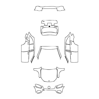 Pre-Cut PPF Mercedes-Benz GLC SUV Standard Wheelbase (GLC) Base 2019 - PPF-Kits