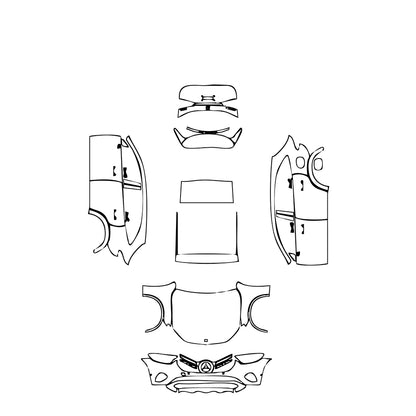 Pre-Cut PPF Mercedes-Benz GLC SUV Standard Wheelbase (GLC) Base 2025 - PPF-Kits