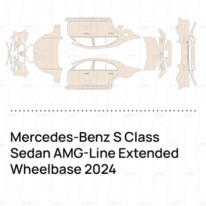 Pre-Cut PPF Mercedes-Benz S Class Sedan AMG-Line Extended Wheelbase 2024