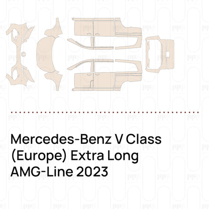 Pre-Cut PPF Mercedes-Benz V Class (Europe) Extra Long AMG-Line 2023