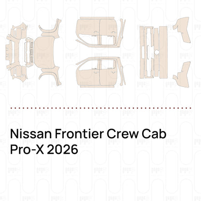 Pre-Cut PPF Nissan Frontier Crew Cab Pro-X 2026