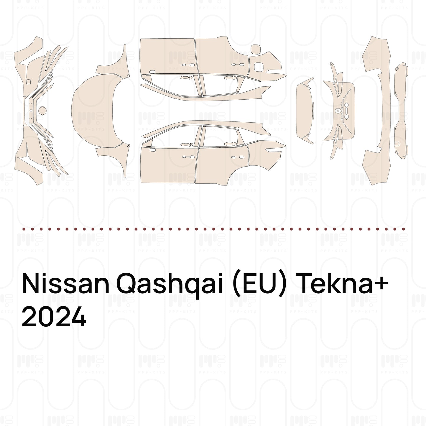 Pre-Cut PPF Nissan Qashqai (EU) Tekna+ 2024
