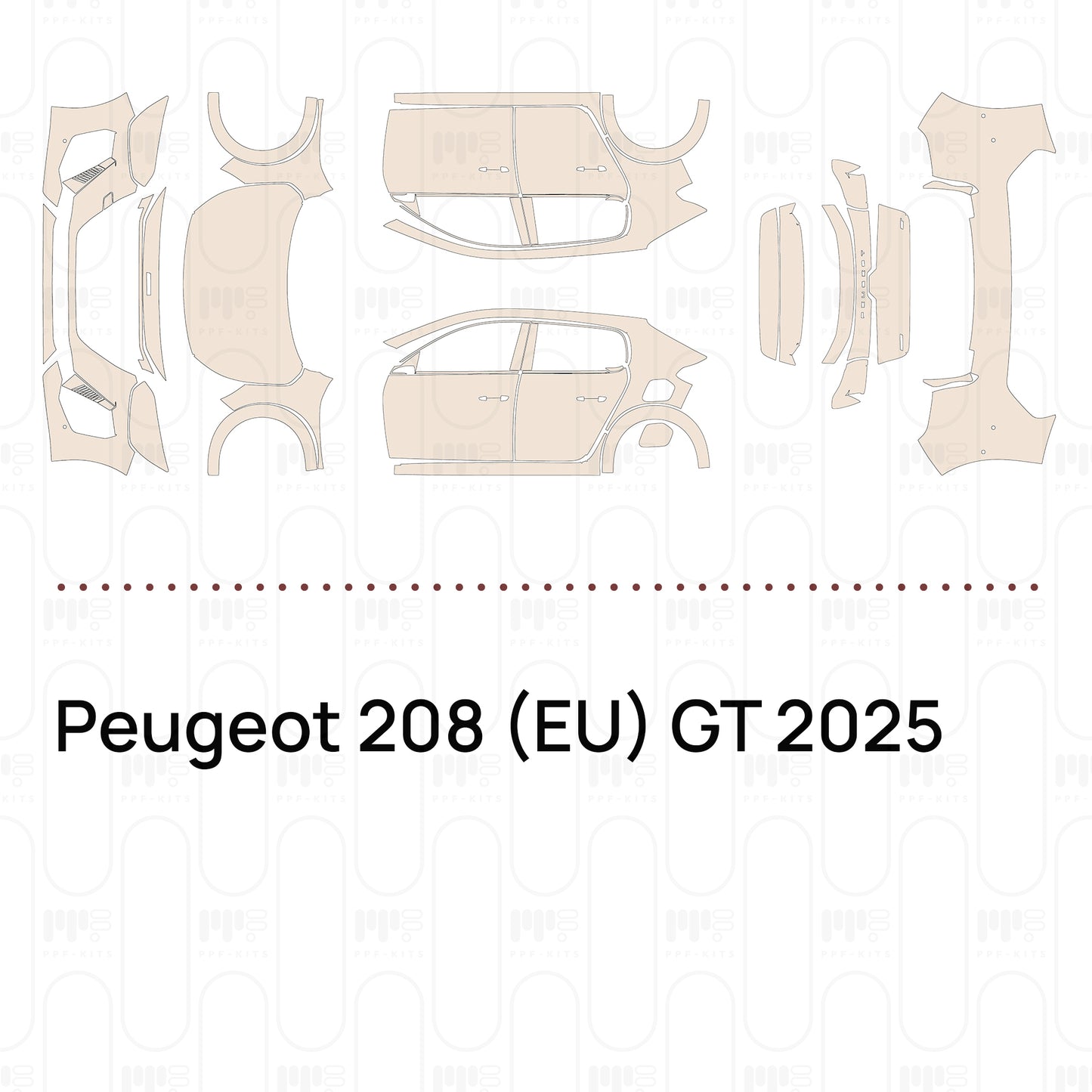 Pre-Cut PPF Peugeot 208 (EU) GT 2025
