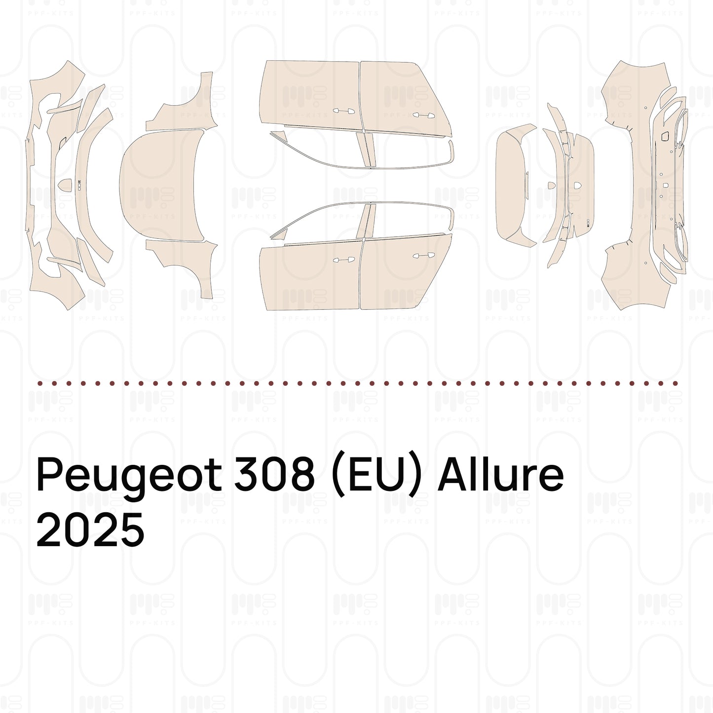 Pre-Cut PPF Peugeot 308 (EU) Allure 2025