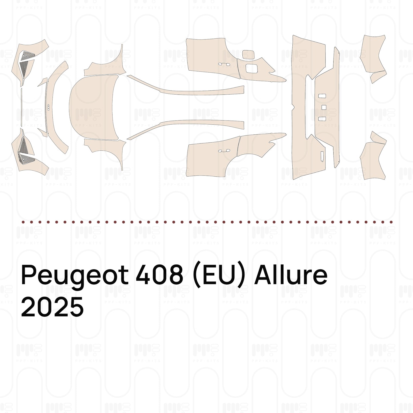 Pre-Cut PPF Peugeot 408 (EU) Allure 2025