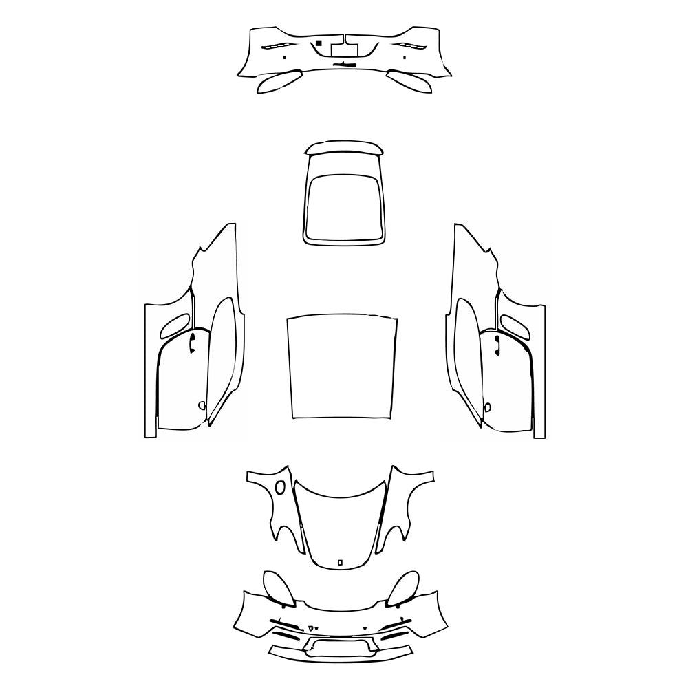Pre-Cut PPF Porsche 718 Cayman Cayman 2018 - PPF-Kits