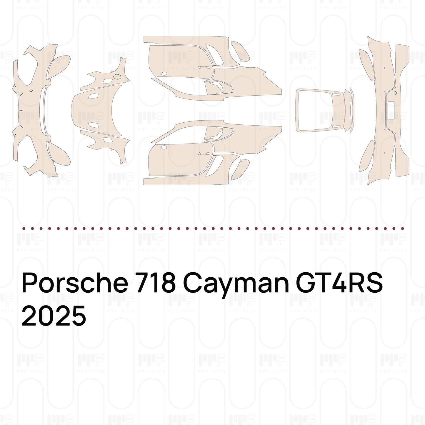 Pre-Cut PPF Porsche 718 Cayman GT4RS 2025