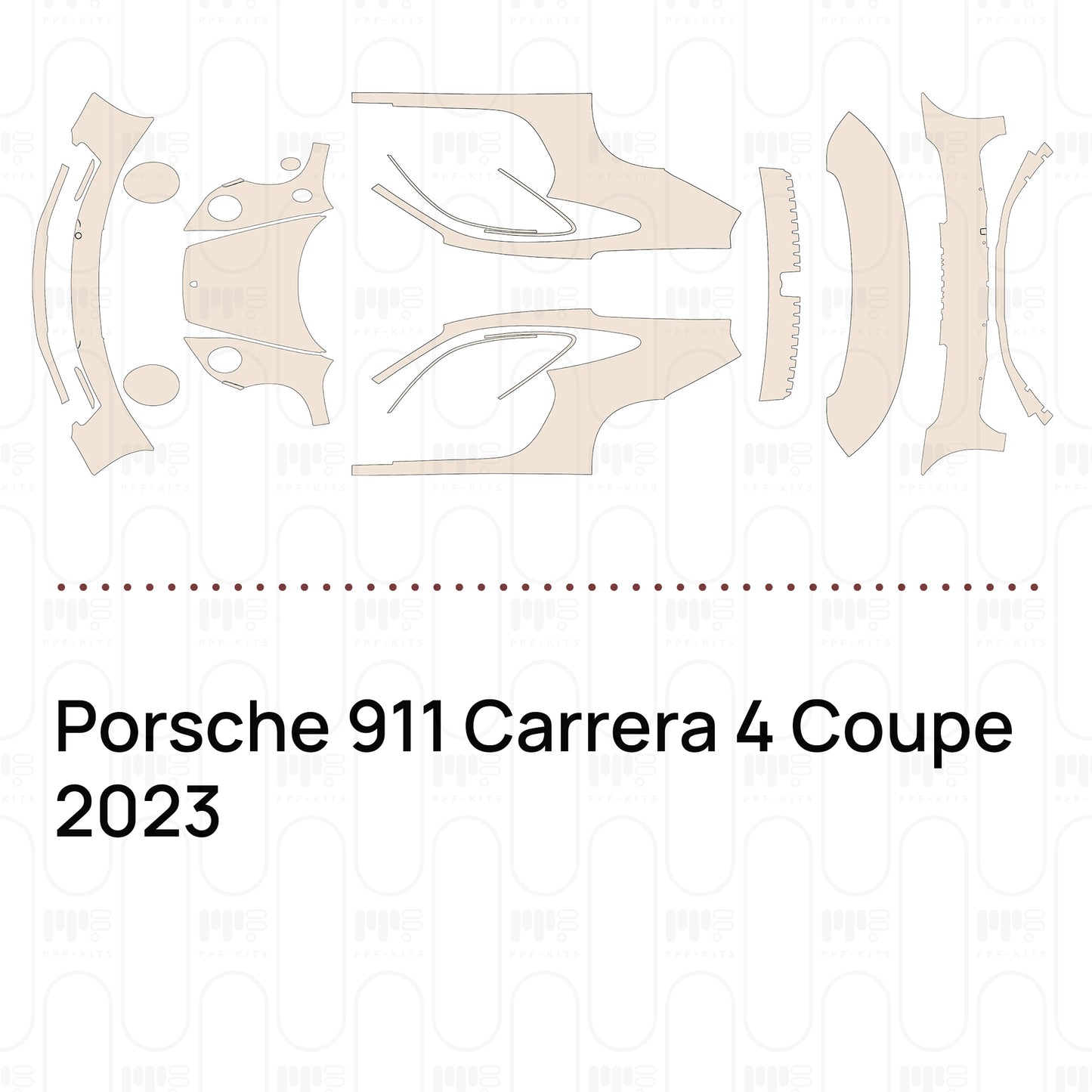 Pre-Cut PPF Porsche 911 Carrera 4 Coupe 2023