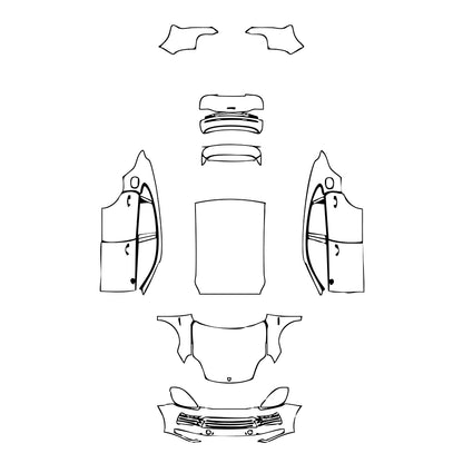 Pre-Cut PPF Porsche Cayenne Coupe Cayenne E-Hybrid Coupe 2023 - PPF-Kits