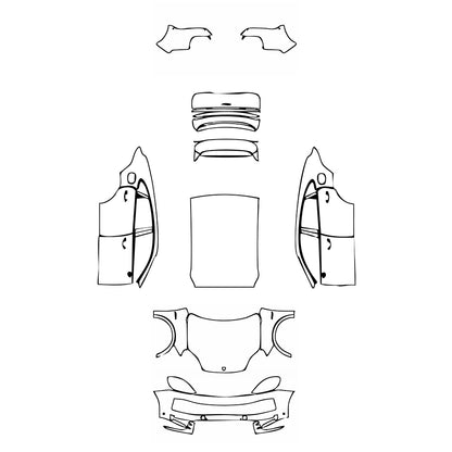 Pre-Cut PPF Porsche Cayenne Coupe Cayenne E-Hybrid Coupe 2025 - PPF-Kits