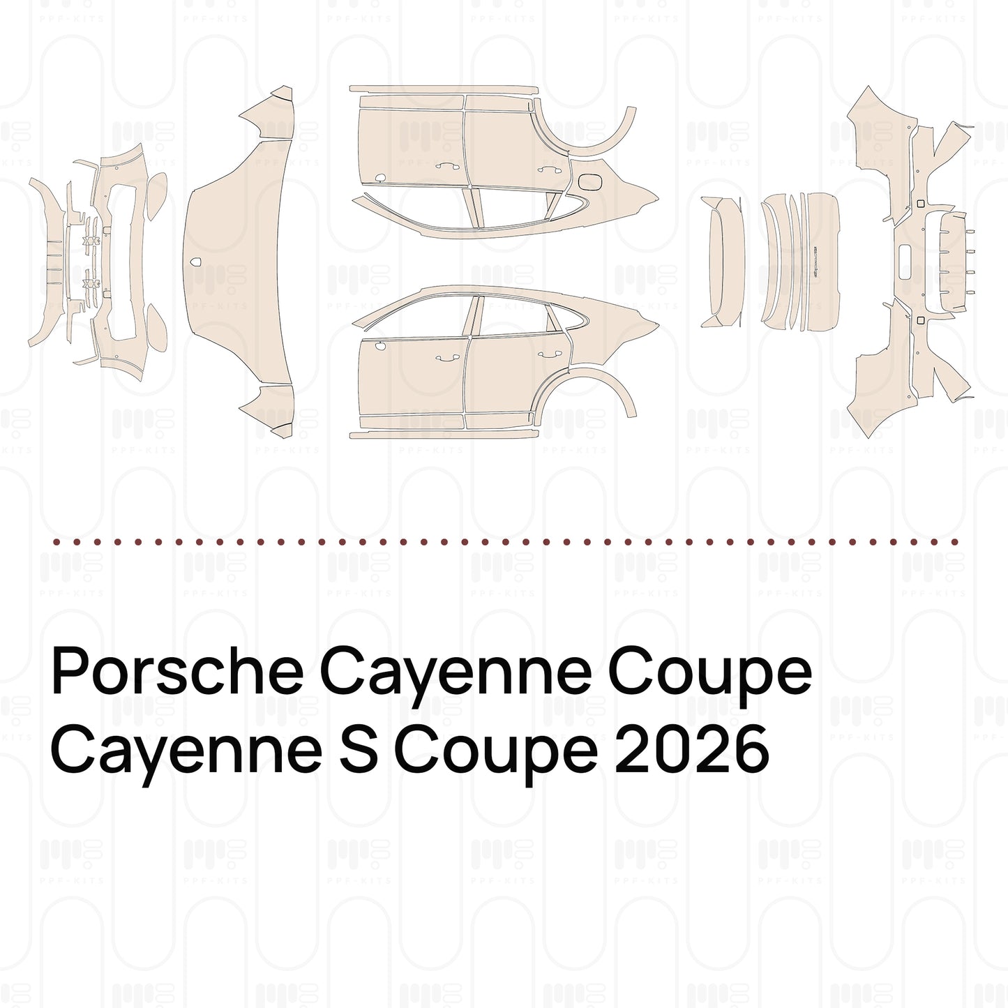 Pre-Cut PPF Porsche Cayenne Coupe Cayenne S Coupe 2026