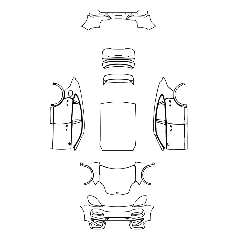Pre-Cut PPF Porsche Cayenne Coupe Cayenne Turbo Coupe 2021 - PPF-Kits
