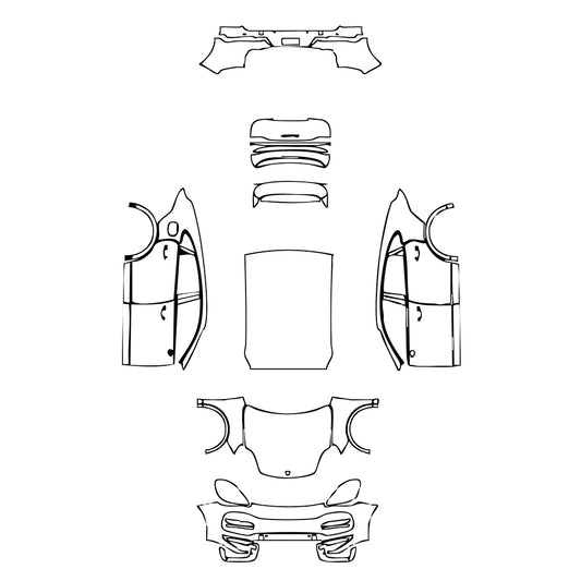 Pre-Cut PPF Porsche Cayenne Coupe Cayenne Turbo Coupe 2021 - PPF-Kits