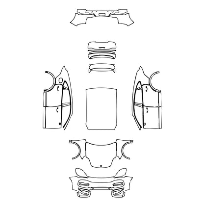 Pre-Cut PPF Porsche Cayenne Coupe Cayenne Turbo Coupe 2022 - PPF-Kits