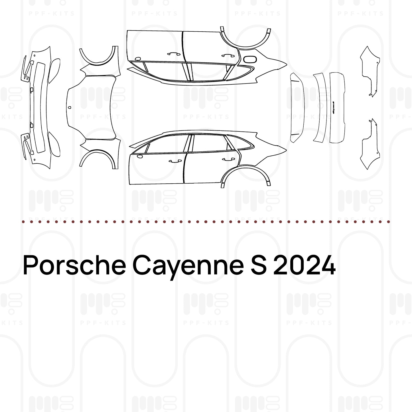 Pre-Cut PPF Porsche Cayenne S 2024
