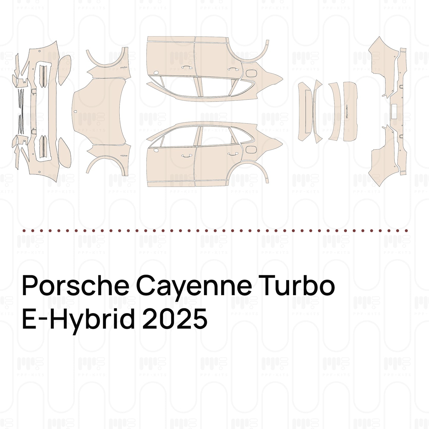 Pre-Cut PPF Porsche Cayenne Turbo E-Hybrid 2025